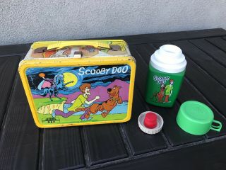 Vintage 1973 Scooby - Doo Lunch Box And Thermos