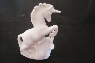 Aldon Fine White Bisque Porcelain Small Unicorn Figurine
