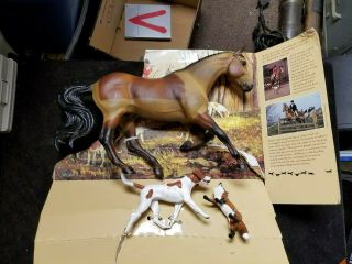 Breyer 3359 Fox Hunting Gift Set W/ Dog Horse & Fox No Box