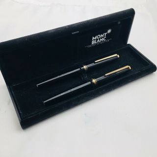 Montblanc Fountain Pen Set Of 2 Blue 14k Gold 585 W/box X3460