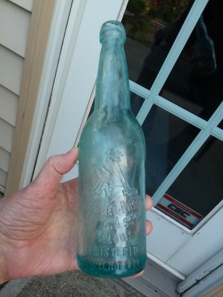 Blob Top Anheuser Busch St Louis Aqua Pint Pre Pro Beer Bottle