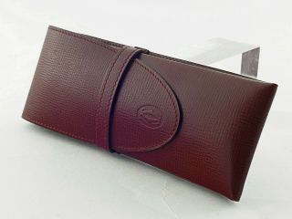 CARTIER BROWN - RED LEATHER POUCH FOR WRITING INSTRUMENTS & OTHER ITEMS 2