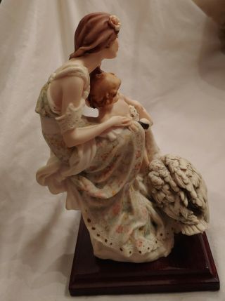 Giuseppe Armani Mother Child & Swan Capodimonte 1987 Florence Figurine 10.  5 3