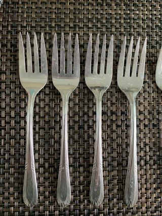 1936 Wm.  Rogers Fascination Silver Plated International Silver Salad Forks 2