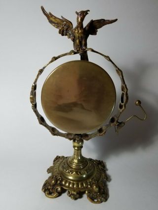 Antique Brass Bronze Servant Desk Call Bell