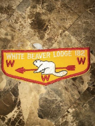 Oa White Beaver Lodge 182,  Early Cut Edge Flap 142,  314,  452,  573,  Indiana,  In Scout