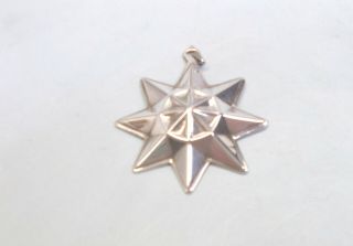 1981 Reed & Barton Tiny Silverplate Christmas Star Ornament - Gilt/oldie