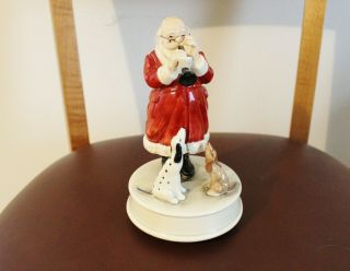 Otagiri Santa Figurine " Hark The Herald Angels Sing " Made In Japan