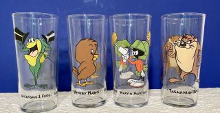 1993 Looney Tunes 6 " Glasses Euc Henery Hawk/marvin Martian/michigan J Frog/taz