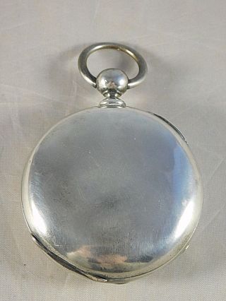 ANTIQUE A.  W.  CO WALTHAM LARGE POCKET WATCH WITH DUEBER COIN SILVER CASE 2