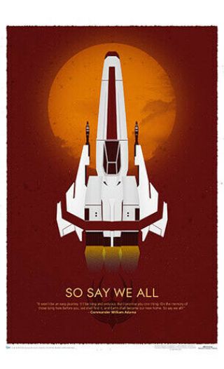 Battlestar Galactica So Say We All 10th Anniversary Poster,  Very Rare