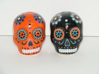 Day Of The Dead Skull Salt And Pepper Shakers Halloween 2