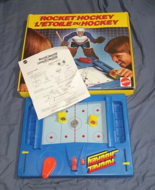Rocket Hockey - Complete Mattel Vintage 1979 Table Game - Tabletop Wayne Gretzky
