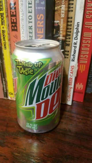 Diet Mountain Dew 12oz Sot Soda Can Tuned Up Taste Logo 2007