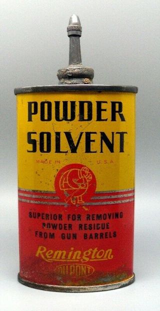 Powder Solvent Gun Oil Tin Can Remington Dupont
