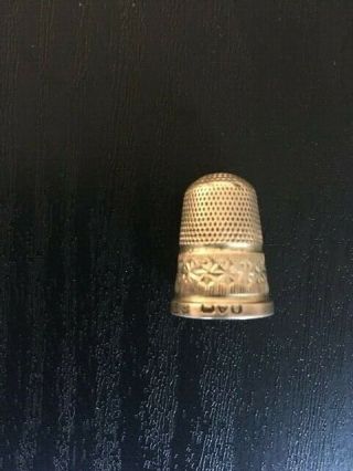 Lovely Antique Sterling Silver Thimble - No.  10.  Circa 1890