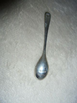 Small Antique Solid Silver Salt / Mustard Spoon - 1929 G,  Unite Birmingham
