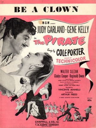 Be A Clown Music Sheet - 1948 - Cole Porter - Judy Garland/gene Kelly - The Pirate
