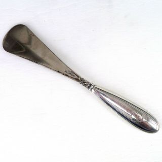 Silver Handle Shoe Horn Hallmarked Sterling 1924 By Synyer & Beddoes