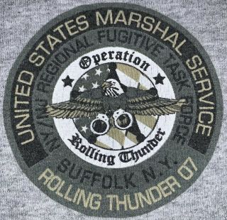 Usms Us Marshal Service Police Department Nyc T - Shirt Sz M Nypd Fbi Hsi Doj
