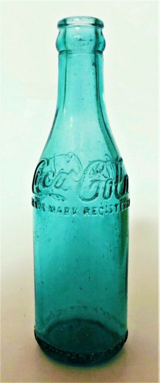 Coca - Cola Straight - Sided Deep Blue Aqua Bottle - Canada Item