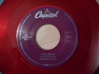 Beatles Love Me Do/ps I Love You Red Vinyl 45rpm