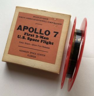 Vintage NASA Apollo 7 Silent Color 8mm Film North American Rockwell Space Div 3