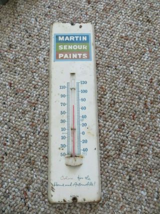 Martin Senour Paints Colors For The Home & Auto Advertising Thermometer