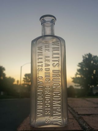 Willits Drug Company The Leading Druggists Willits California Bottle