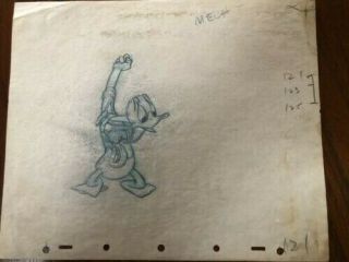 Donald Duck Circa 1941 From A Good Time For A Dime,  Animation Drawing
