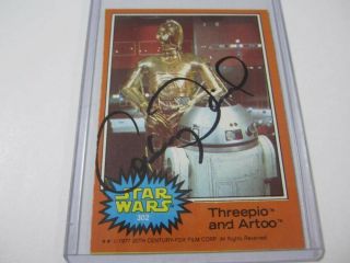 Anthony Daniels Signed Autographed Star Wars Card