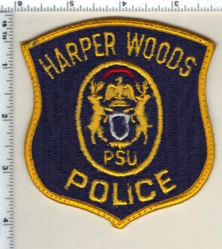 Harper Woods Police (michigan) Uniform Take - Off Shoulder Patch From 1991