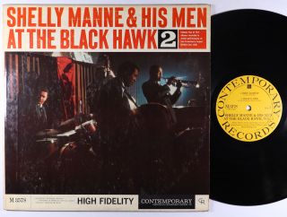 Shelly Manne & His Men - At The Black Hawk Vol.  2 Lp - Contemporary Mono Dg Vg,