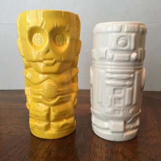 R2d2 C3po Tiki Bar Drink Mug Set Star Wars Lucas Film Ltd Ceramic Droid Robot