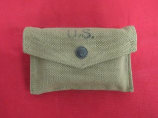 Wwii Us Army British Made First Aid Pouch 1944 Dated And Marked With Bandage