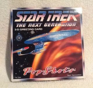 Star Trek The Next Generation Vintage Pop Shots Greeting Card 3d Pop Up Card