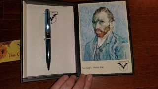 Visconti Van Gogh Impressionist Portrait Blue Ballpoint Pen