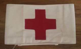 Wwii - Us Army Medic Cotton Armband / Brassard 17” Geneva Stampings Nos
