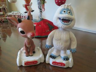 2010 Funko Bumble Abominable & Rudolph The Red Nosed Reindeer Bobble Figures