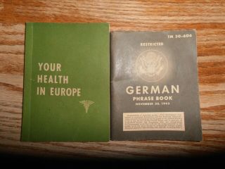 Wwii Us Army Restricted German Phrase Book War Dept.  Tm 30 - 606