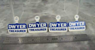 4 Vtg.  Collectible Budd Dwyer Campaign Metal Lapel Pins 1980 