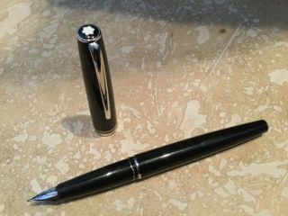 Montblanc Fountain Pen " Generation " Black & Silver 14k 585 Nib