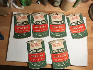 Sinclair Opaline Motor Oil,  Advertising Paper Cans,