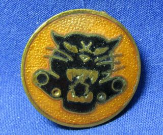 Wwii Army Armor Td Tank Destroyer Battalion Di Unit Crest Pin - Pin Back