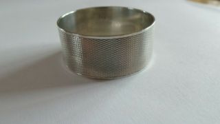 Art Deco Silver Napkin Ring HM 1936 - Blank Cartouche 3