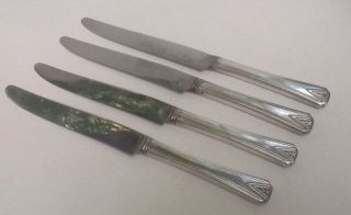 4 Deauville 1929 Dinner Knife Silverplate French Blade By Community Plate