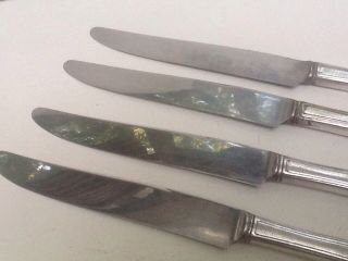 4 Deauville 1929 Dinner KNIFE Silverplate FRENCH BLADE BY COMMUNITY PLATE 3