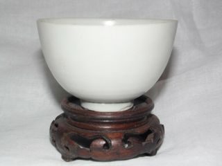 Fine Antique Chinese Grey / White Glazed Tea Bowl Wine Cup Ming Dynasty 16thc