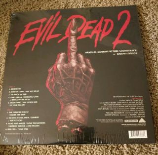 Evil Dead 2 Soundtrack Henrietta Swirl Vinyl LP Subscriber Variant Stickers 2