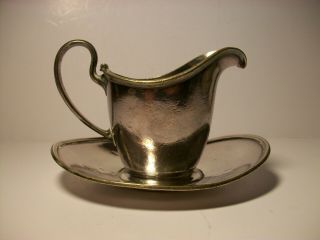 Antique Silverplate Gravy / Sauce Boat From The Green Hotel Pasadena Ca